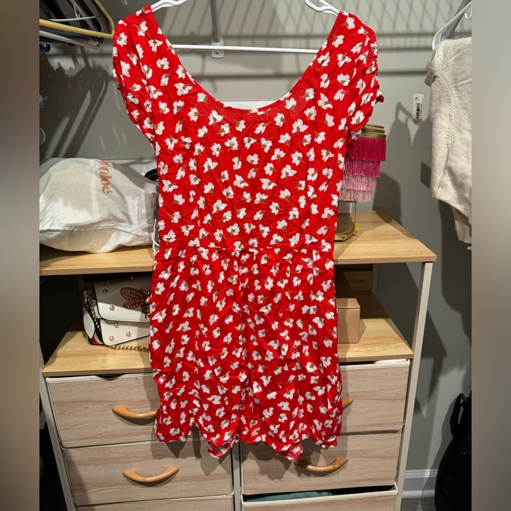 Keds - Red Floral Mini Dress